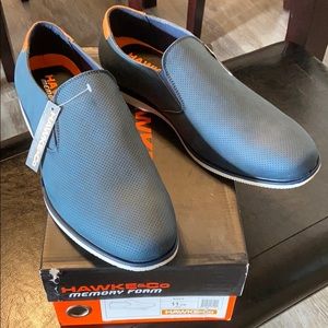 Navy Slide-On Hawke & Co Dress Shoes